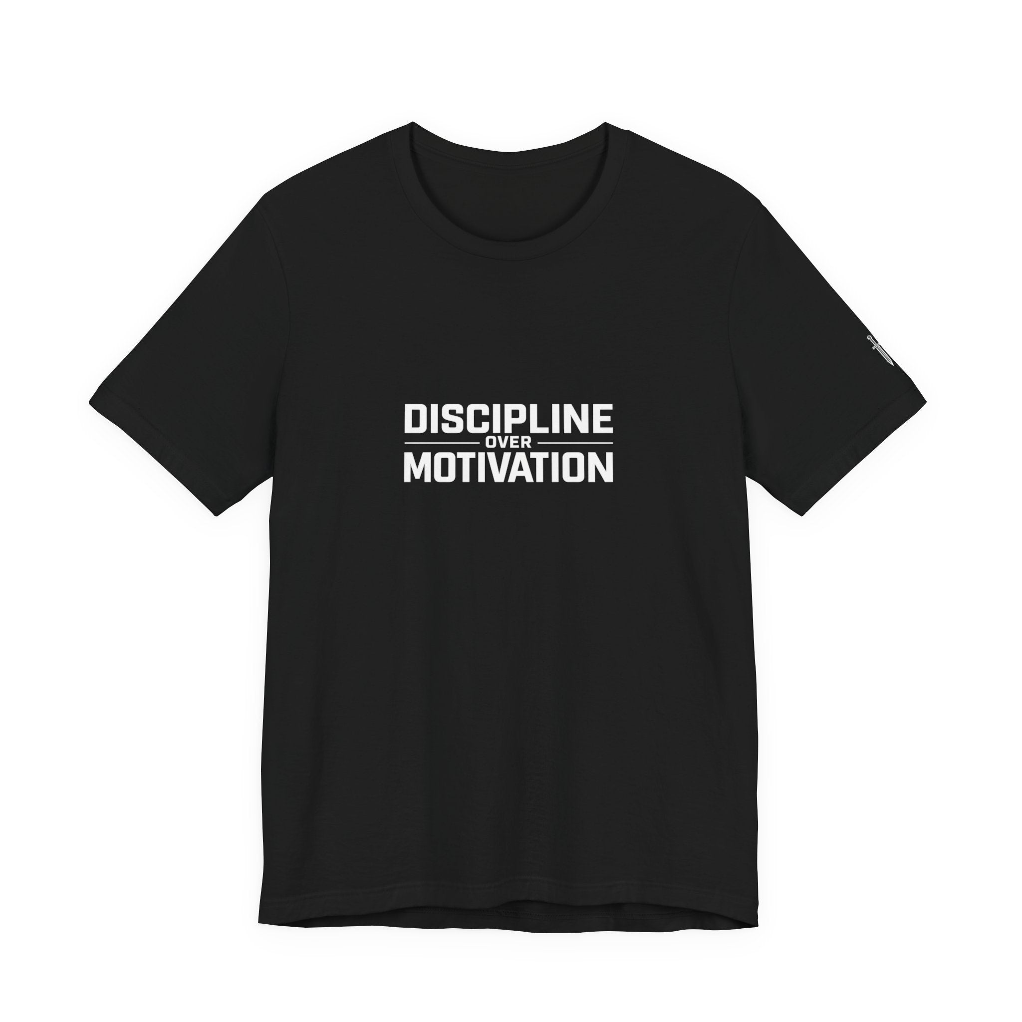 Discipline Over Motivation T-Shirt — Minimal Motivational Gym Tee