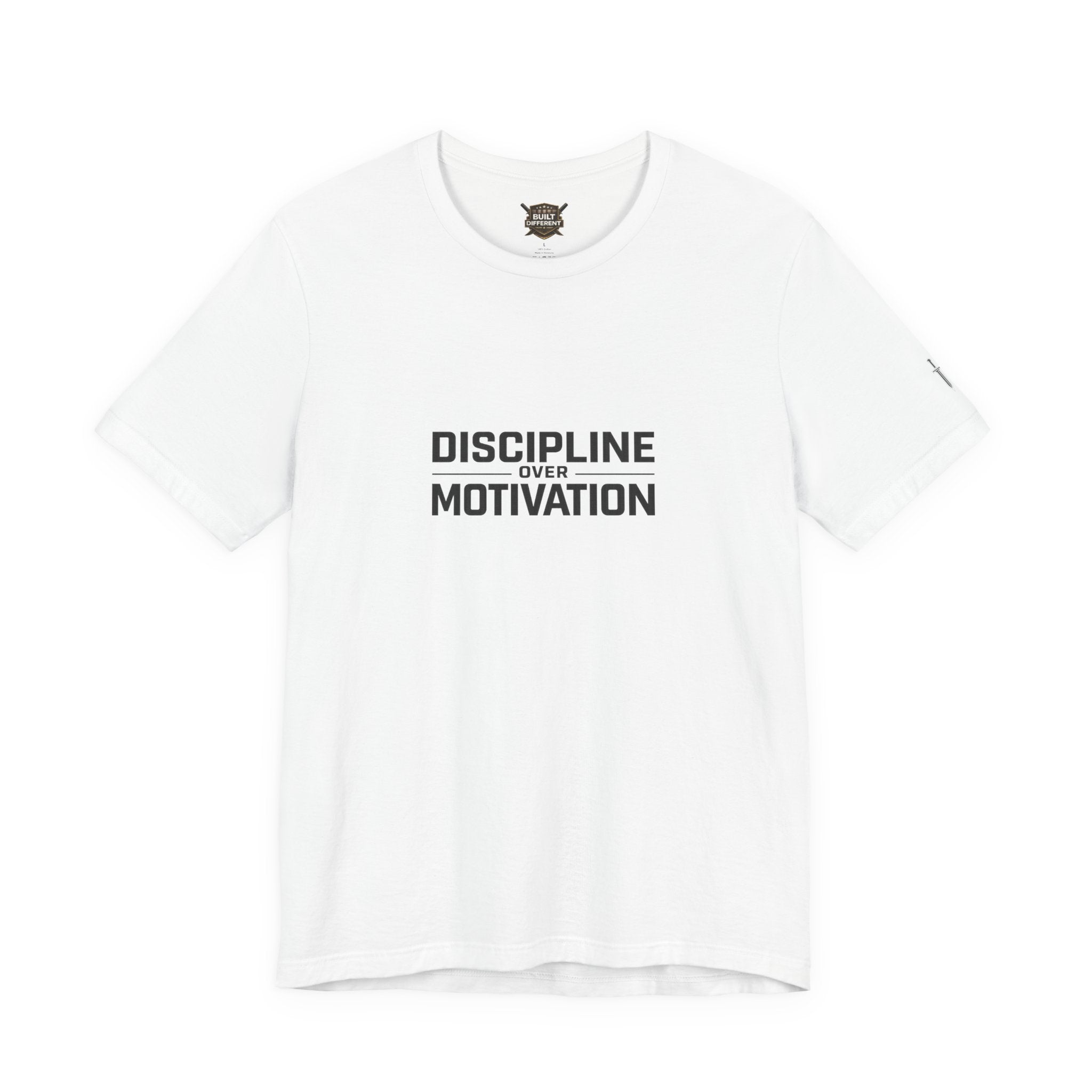 Discipline Over Motivation T-Shirt — Minimal Motivational Gym Tee