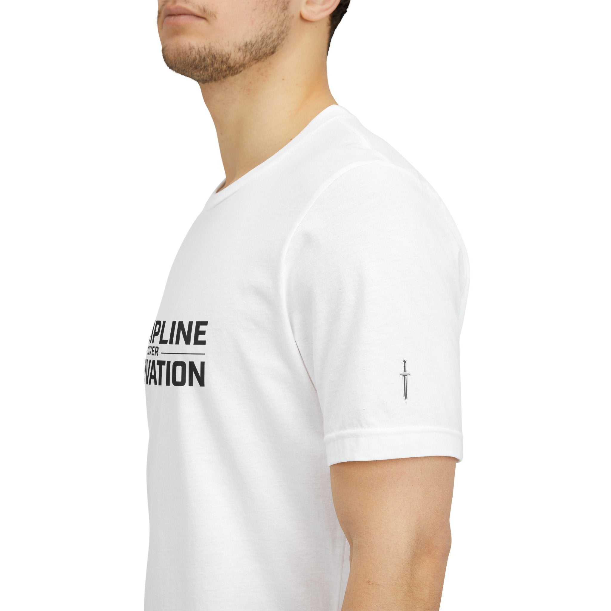 Discipline Over Motivation T-Shirt — Minimal Motivational Gym Tee