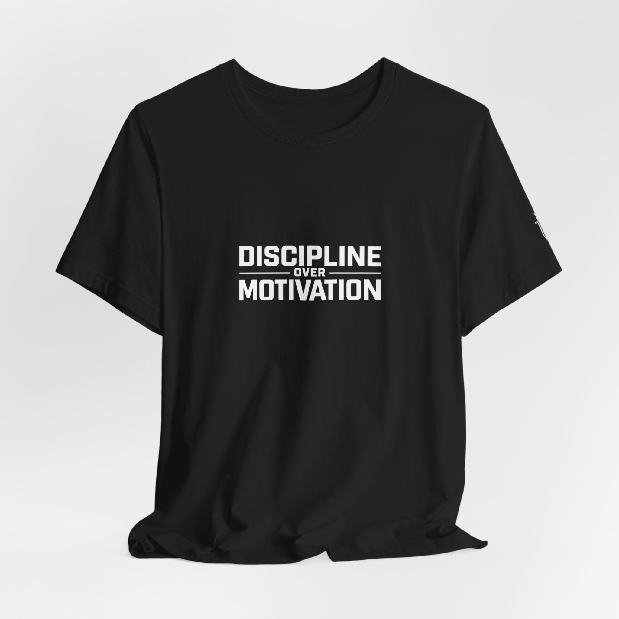 Discipline Over Motivation T-Shirt — Minimal Motivational Gym Tee